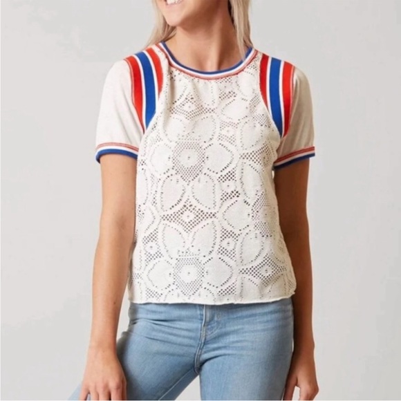 We The Free Tops - ✨WE THE FREE✨Mimi Crochet Short Sleeve Tee